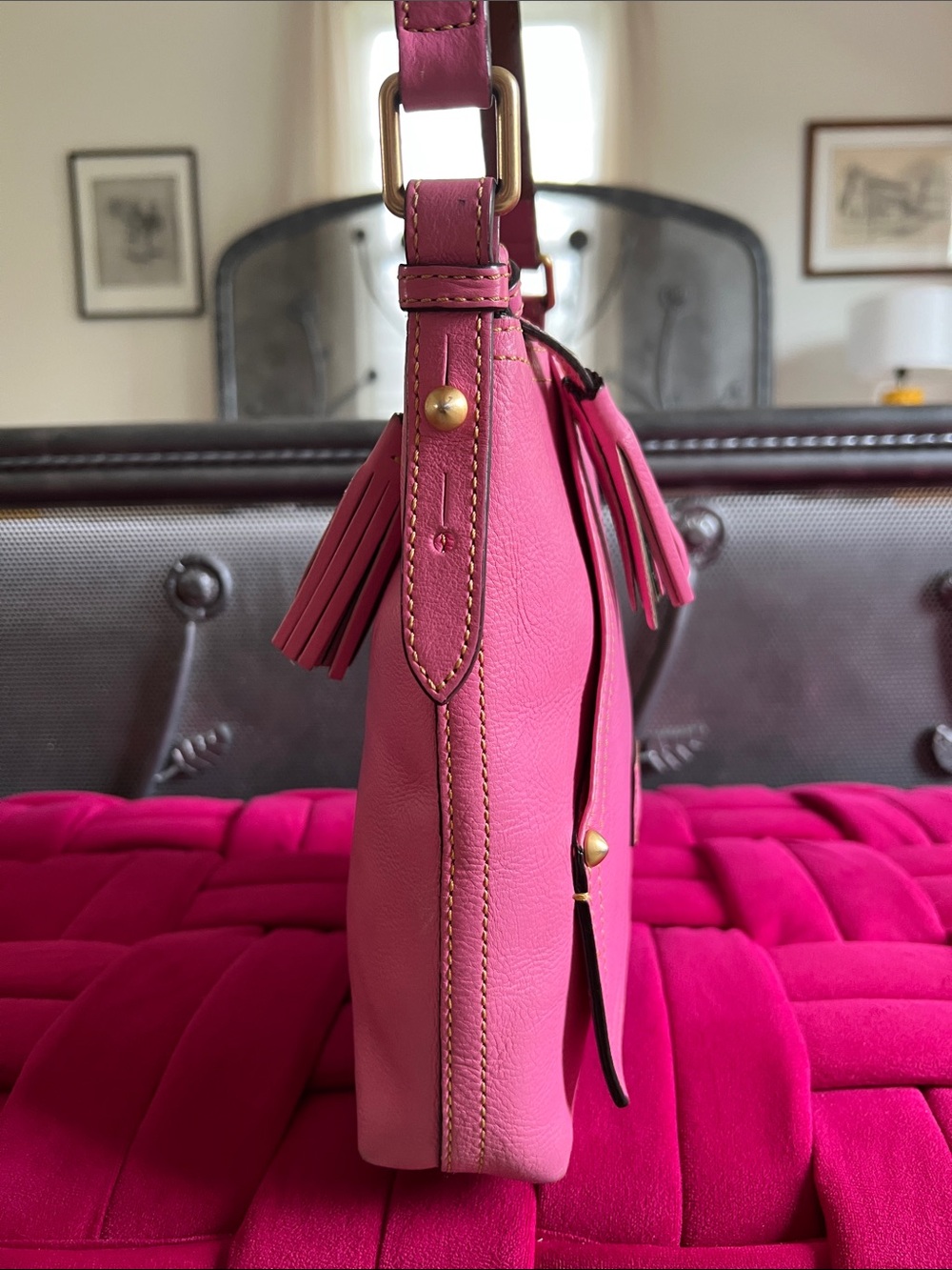 Dooney & Bourke Florentine Leather Huntington Crossbody Bag - Picture 7 of 16